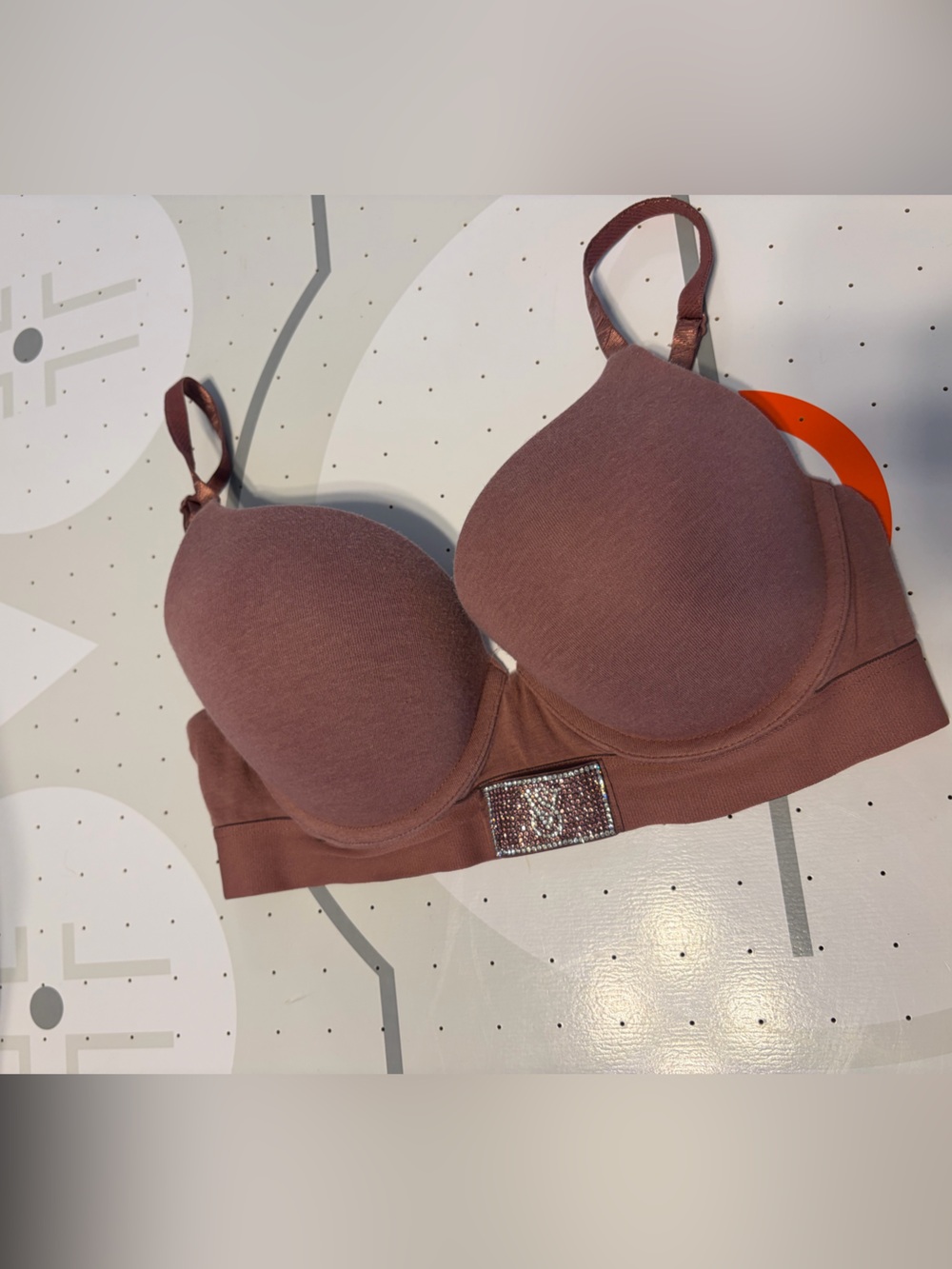 Victoria's Secret Mauve Padded Wireless Bra with Crystal Accent